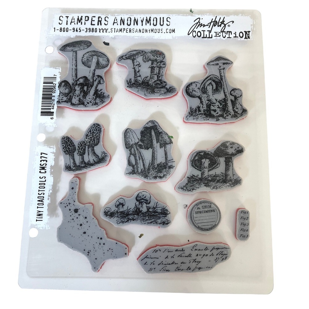 Stampers Anonymous Tim Holtz Tiny Toadstools CMS377 Crafting Mixed Media